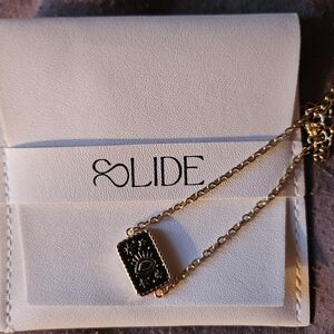 Gold and Black Eye Pendant Necklace